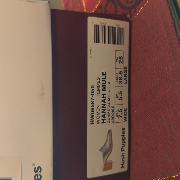 Hush Puppies Hannah Mule slide on silver Women's 7.5 W stylish NEW NWB - Picture 10 of 10